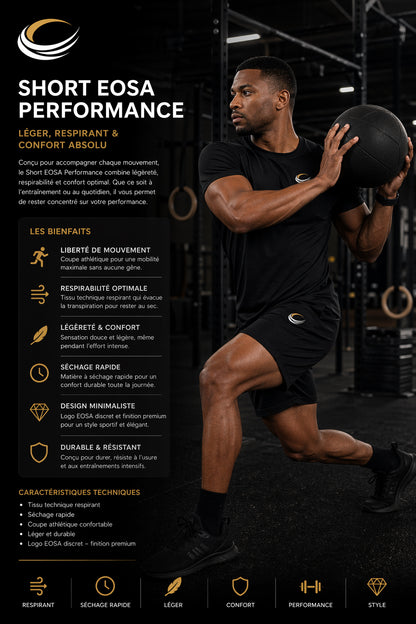 Short EOSA Performance – Léger, Respirant & Confort Absolu